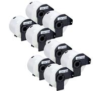 Inkjello 8 Label Roll Replacement For Brother DK11202 Compatible With Brother QL-1050 QL-1050N QL-1060N QL-1100 QL-1100C QL-500 QL-500A QL-500W QL-550 QL-560VP Black on White 62mm x 100mm
