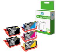 Inkjello 912XL Ink Cartridge For Printer, Compatible With HP 8010 8012 8013 8014 8015 8017 8020 Series 8022 8023 8024 8025 (B,C,M,Y, 5-Pack)