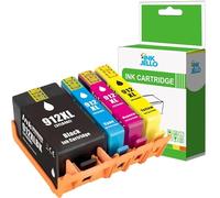 Inkjello 912XL Ink Cartridge For Printer, Compatible With HP Officejet 8012 8014 8015 Officejet Pro 8020 8022 8023 8024 Black Cyan Magenta Yellow (4-Pack)
