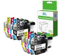 Inkjello Compatible 421XL Ink Cartridge Replacement For Brother DCP-J1050DW DCP-J1140DW DCP-J1800DW MFC-J1010DW 421XL Black Cyan Magenta Yellow (8-Pack)