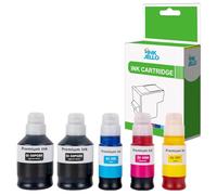 Inkjello Compatible Ink Cartridge GI-50 Replacement for Canon Pixma G5050 G6050 G7050 Printers B C M Y (5-Pack)