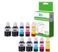 Inkjello Compatible Ink Cartridge GI-50 Replacement for Canon Pixma G5050 G6050 G7050 Printers B C M Y (10-Pack)