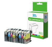 InkJello Compatible Ink Cartridge Replacement for Brother DCP-J4110DW MFC-J4410DW MFC-J4510DW MFC-J4610DW MFC-J4710DW LC-127 LC-125 (BK, C, M, Y, 8-Pack)