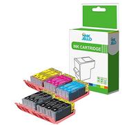 InkJello Compatible Ink Cartridge Replacement for Canon Pixma iP7200 iP7250 iP8700 iP8750 iX6850 MG5450 MG5450S MG5550 MG5600 MG5650 MG6350 MG6450 (Black, Photo-Black, Cyan, Magenta, Yellow, 15-Pack)