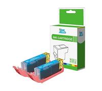 InkJello Compatible Ink Cartridge Replacement for Canon Pixma iP7200 iP7250 iP8700 iP8750 iX6850 MG5450 MG5450S MG5550 MG5600 MG5650 MG6350 MG6450 MG6600 MG6650 MG7150 MG7500 CLI551C (Cyan, 2-Pack)