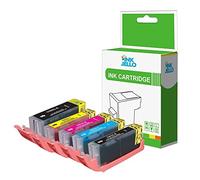 InkJello Compatible Ink Cartridge Replacement for Canon Pixma iP7200 iP7250 iP8700 iP8750 iX6850 MG5450 MG5450S MG5550 MG5600 MG5650 MG6350 MG6450 (Black, Photo-Black, Cyan, Magenta, Yellow, 5-Pack)