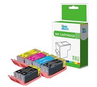 InkJello Compatible Ink Cartridge Replacement for Canon Pixma iP7200 iP7250 iP8700 iP8750 iX6850 MG5450 MG5450S MG5550 MG5600 MG5650 MG6350 MG6450 (Black/Photo-Black/Cyan/Magenta/Yellow, 10-Pack)