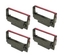 Inkjello Compatible Ink Ribbon Replacement For Epson ERC 30 34 38 Ink Ribbon Compatible for TM-U200 TM-U300 TM-U375 TM-U200A TM-U200B TM-U200D TM-U210B TM-U210D TM-U220 TM-U220A Black Red (4-Pack)