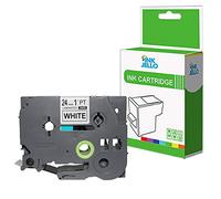 InkJello Compatible Label Tape Cassette Replacement For Brother PT2420PC PT2430PC PT2450DX PT2460 PT2470 PT2480 PT2700VP PT2730VP PT3600 PT550 PT7500 PT7600VP Tze251 1" (24mm) (Black on White)