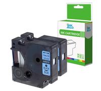 InkJello Compatible Label Tape Replacement for Dymo LabelManager 100 120P 150 160 200 210D 220P 260P 280 300 350 350D 360D 400 420P 450 450D 45016 1/2" (12mm) (Black on Blue 2-Pack)