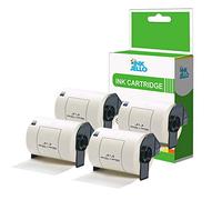 InkJello Compatible Label Tape Roll Replacement For Brother QL1050 QL1050N QL1060N QL1110NWB QL500 QL500A QL500BS QL500BW DK11241 (102mm x 152mm) Black on White paper (4-Pack)