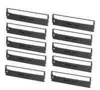 InkJello Compatible Ribbon Cartridge Replacement for EPSON ERC19 VP80K VP85K PRT4282 PRT9282 LQ200 LQ300 LQ300K LQ400 LQ450 LQ500 LQ510 LQ550 LQ570 LQ800 LQ850 LQ850 LQ870 LQ800 (Black 10-Pack)