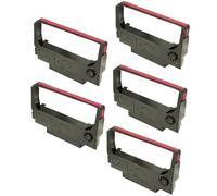 InkJello Compatible Ribbon Cartridge Replacement for ERC30 34 38 MICROSAUTOCUT2000 4000EPSONTM200 4000EPSONTM200 260 267 270 300C 300DEPSONTMU370 200 220 200A 200B 220A ERC30 (Black/Red 5-Pack)