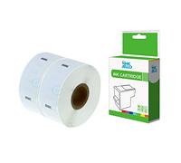 InkJello Compatible Tape Roll Replace for Dymo Tapewriter LW310 LW320 LW330 LW400 LW450 Twin Duo 4XL -11355 (S0722550) 19x51mm (White, 2-Pack)