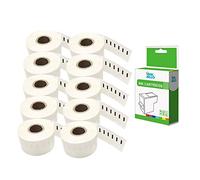 InkJello Compatible Tape Roll Replacement for Dymo Tapewriter LW320 LW330 LW400 LW450 Twin Duo 4XL -11352 (S0722520) 25x54mm (White 10-Pack)
