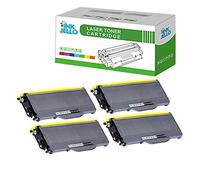 InkJello Compatible Toner Cartridge Replacement for Brother DCP-7030 7040 7045N HL-2140 2140W 2150 2150N 2170 2170W 7440N 7840W TN2120 (Black, 4-Pack)