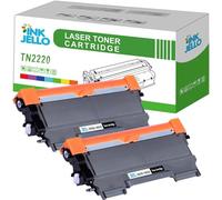 InkJello Compatible Toner Cartridge Replacement for Brother DCP-7060D 7065DN 7070DW Fax-2840 2940 HL-2240 2240D 2250DN 2270DW MFC-7360N 7460DN 7460N 7860DW TN2220 (Black, 2-Pack)