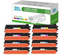 InkJello Compatible Toner Cartridge Replacement for Brother DCP-9010CN HL-3040CN HL-3070CW MFC-9120CN MFC-9320CW TN230 (Black, Cyan, Magenta, Yellow, 8-Pack)