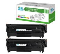InkJello Compatible Toner Cartridge Replacement for Canon PC-D440 D450 MF-4370dn 4960PL L100 L120 L140 L160 L95 i-SENSYS MF-4010 4018 4120 4140 4150 4270 4320d FX9 FX10 Q2612A (Black, 2-Pack)