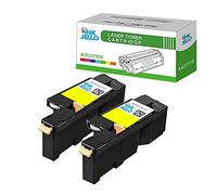 InkJello Compatible Toner Cartridge Replacement for Dell 1250 1250c 1350 1350cnw 1355 1355cn 1355cnw C1760 C1760nw C1765 C1765nfw DELL1250Y (Yellow, Double-Pack)
