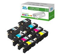 InkJello Compatible Toner Cartridge Replacement for Dell 1250 1250c 1350 1350cnw 1355 1355cn 1355cnw C1760 C1760nw C1765 C1765nfw DELL1250 (Black/Cyan/Magenta/Yellow, 8-Pack)