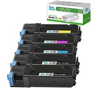 InkJello Compatible Toner Cartridge Replacement for Dell 1320 1320c 1320cn 1320dn 593-10262/3/5/4 (Black/Cyan/Magenta/Yellow, 5-Pack)