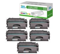 InkJello Compatible Toner Cartridge Replacement for HP LaserJet P2050 P2055 P2055d P2055dn P2055x CE505X (Black, 5-Pack)
