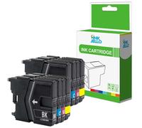 InkJello Ink Cartridge For Printer, Compatible With Brother MFC-J220 J265W J410 DCP-J125 J315W J415W J515W LC985BK/C/M/Y (Black/Cyan/Magenta/Yellow, 8-Pack)