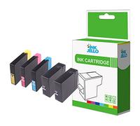 InkJello Ink Cartridge For Printer, Compatible With Canon MAXIFY iB4050 iB4150 MB5050 MB5150 MB5155 MB5350 MB5450 MB5455 PGI-2500XL (Black, Cyan, Magenta, Yellow 5-Pack)