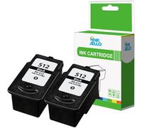 InkJello Ink Cartridge For Printer, Compatible With Canon Pixma iP2700 iP2702 MP230 MP235 MP240 MP250 MP252 MP260 MP270 MP272 MP280 MP282 MP330 MP480 MP490 MP492 MP495 MP499 PG512 (Black, 2-Pack)