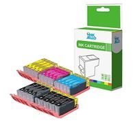 InkJello Ink Cartridge For Printer, Compatible With Canon Pixma iP7200 iP7250 iP8700 iP8750 iX6850 MG5450 MG5450S MG5550 MG5600 MG5650 MG6350 MG6450(Black, Photo-Black, Cyan, Magenta, Yellow, 20-Pack)