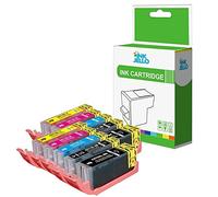 InkJello Ink Cartridge For Printer, Compatible With Canon Pixma MG5700 MG5750 MG5751 MG5752 MG5753 MG6800 MG6850 MG6851 MG6852 MG6853 MG7750 MG7751 (Black, Photo-Black, Cyan, Magenta, Yellow, 10-Pack)
