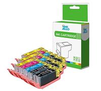 InkJello Ink Cartridge For Printer, Compatible With Canon Pixma MG5700 MG5750 MG5751 MG5752 MG5753 MG6800 MG6850 MG6851 MG6852 MG7750 MG7751 (Black, Photo-Black, Cyan, Magenta, Yellow, 15-Pack)