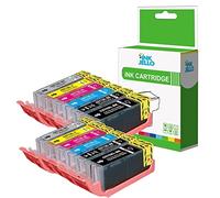 Inkjello Ink Cartridge For Printer, Compatible With Canon Pixma MG7750 MG7751 MG7752 MG7753 TS8050 TS8051 TS8052 TS8053 PGI570 CLI571 (Black/Photo-Black/Cyan/Magenta/Yellow/Grey, 12-Pack)