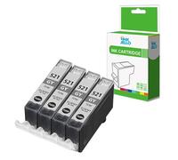 InkJello Ink Cartridge For Printer, Compatible With Canon Pixma MP980 MP990 MX860 CLI-521 (Grey, 4-Pack)