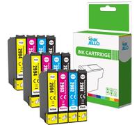InkJello Ink Cartridge for Printer, Compatible with Epson XP-235 XP-245 XP-247 XP-255 XP-257 XP-332 XP-335 XP-342 XP-345 XP-352 XP-355 XP-432 XP-435 XP-442 XP-445 Black Cyan Magenta Yellow(12 Pack)