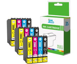 InkJello Ink Cartridge For Printer, Compatible With Epson XP-235 XP-245 XP-247 XP-255 XP-257 XP-332 XP-335 XP-342 XP-345 XP-352 XP-355 XP-432 XP-435 XP-442 XP-445 Black Cyan Magenta Yellow(12 Pack)