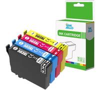 Inkjello Ink Cartridge For Printer, Compatible With Epson XP-5200 XP-5205 WorkForce WF-2960 WF-2960DWF WF-2965DWF Black Cyan Magenta Yellow 503XL (4-Pack)