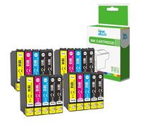 InkJello Ink Cartridge For Printer, Compatible With Epson XP102 XP202 XP205 XP212 XP215 XP225 XP30 XP302 XP305 XP312 XP315 XP322 XP325 XP402 XP405 XP405WH XP412 XP415 18XL (BK/C/M/Y 20-Pack)