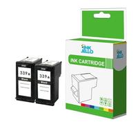 InkJello Ink Cartridge For Printer, Compatible With HP Deskjet 5740 5740xi 5743 5745 5748 5940 5943 6520 6540 6540d 6540dt 6540xi 6543 6545 6548 6620-339 (Black 2-Pack)