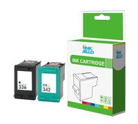 InkJello Ink Cartridge For Printer, Compatible With HP Photosmart 2570 2573 2575 2575a 2575v 2575xi 2710 2710xi 7850 8049-336/342 (Black,Colour 2-Pack)