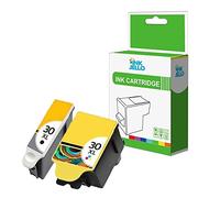 InkJello Ink Cartridge For Printer, Compatible With Kodak ESP 1.2 3.2 3.2S C110 C310 C315 ESP Office 2150 2170 Hero 3.1 5.1 K10BK KIC10C (Black/Tr-Colour, 2-Pack)