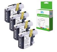 Inkjello Ink Cartridge Replacement for LC127XL Brother DCP-J4110DW MFC-J4410DW MFC-J4510DW MFC-J4610DW MFC-J4710DW. Black (4 pack)