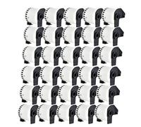 Inkjello Label Roll Replacement For Brother DK22205 Compatible With Brother QL-1050 QL-1060N QL-1100 QL500 QL-500A QL-560 QL-570VM QL-600 QL-650TD QL-710W QL-550 QL-570 QL-810W 62mm x 30.48m (30-Pack)