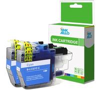 Inkjello LC3213 / LC3211 Ink Cartridge Replacement For Brother LC3213 Fits For Brother DCP-J572DW DCP-J772DW DCP-J774DW MFC-J491DW MFC-J497DW MFC-J890DW MFC-J895DW Cyan (2-Pack)