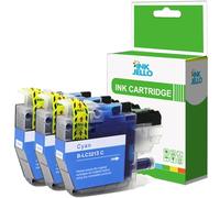 Inkjello LC3213 / LC3211 Ink Cartridge Replacement For Brother LC3213 Fits For Brother DCP-J572DW DCP-J772DW DCP-J774DW MFC-J491DW MFC-J497DW MFC-J890DW MFC-J895DW Cyan (3-Pack)