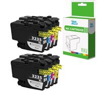 Inkjello LC3235XL Ink Cartridge Replacement For Brother LC3235 Fits For Brother DCP-J1100DW MFC-J1300DW Black Cyan Magenta Yellow (8-Pack)
