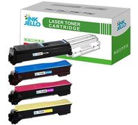 Inkjello TK540 Toner Cartridge With Chip For Printer, Compatible With Kyocera FS-C 5100 DN Pinters (B/C/M/Y, 4-Pack)
