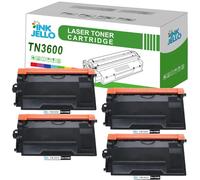 Inkjello TN3600 Compatible Toner Cartridge for Brother DCP-L5510DW HL-L5210DN HL-L5210DW HL-L5215DN HL-L6210DW HL-L6410DN HL-L6415DN MFC-L5710DN MFC-L5710DW MFC-L5715DN MFC-L6710DW Black (4 Pack)