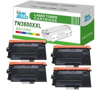 Inkjello TN3600XXL Compatible Toner Cartridge for Brother DCP-L5510DW HL-L5210DN HL-L5210DW HL-L5215DN HL-L6210DW HL-L6410DN HL-L6415DN MFC-L5710DN MFC-L5710DW MFC-L5715DN MFC-L6710DW Black (4 Pack)